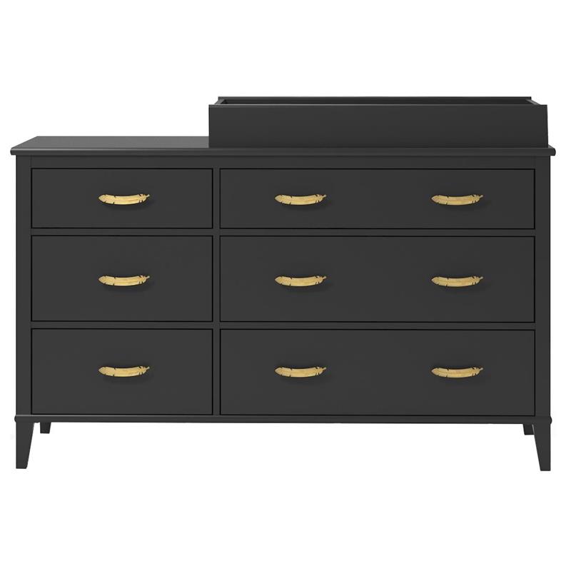 Little Seeds Modern Monarch Hill Hawken Wood Changing Table Topper in Black
