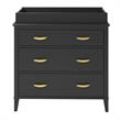 Little Seeds Modern Monarch Hill Hawken Wood 3 Drawer Changing Table in Black