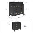 Little Seeds Modern Monarch Hill Hawken Wood 3 Drawer Changing Table in Black