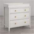 Little Seeds Modern Monarch Hill Poppy Wood 3 Drawer Changing Table in Off-White