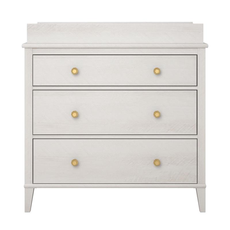 Little Seeds Modern Monarch Hill Poppy Wood 3 Drawer Changing Table in Off-White