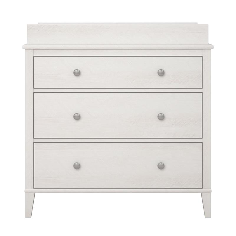 Little Seeds Modern Monarch Hill Poppy Wood 3 Drawer Changing Table in Off-White