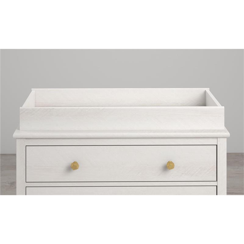 Little Seeds Modern Monarch Hill Poppy Wood Changing Table Topper in Off-White