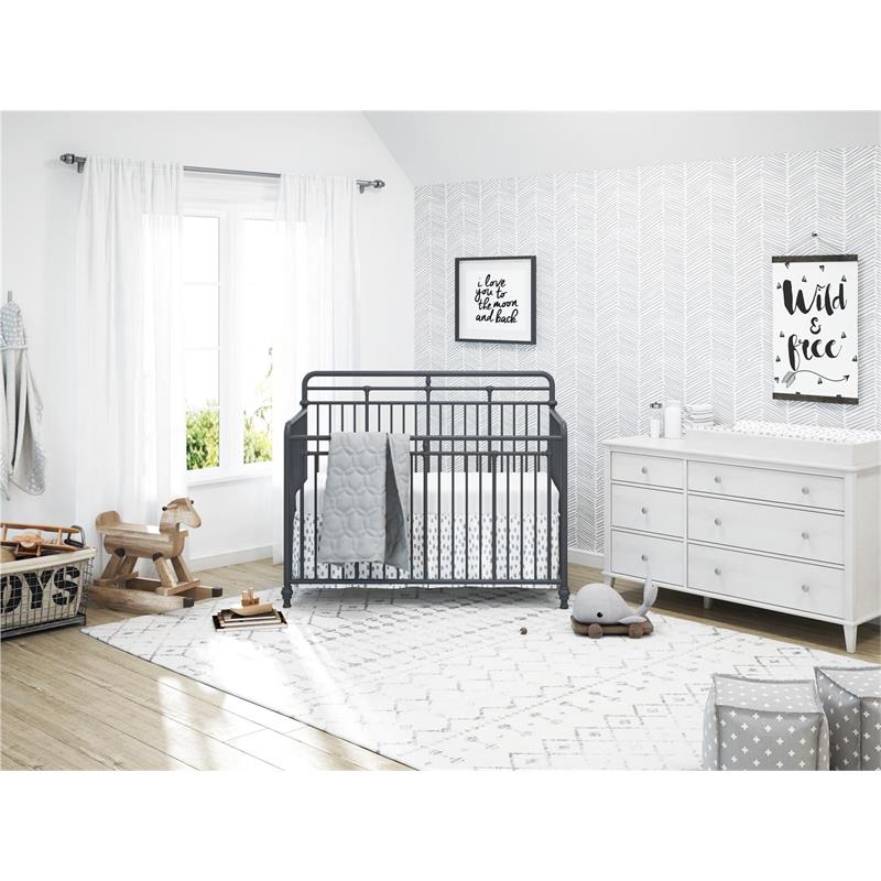 Little Seeds Modern Monarch Hill Poppy Wood Changing Table Topper in Off-White