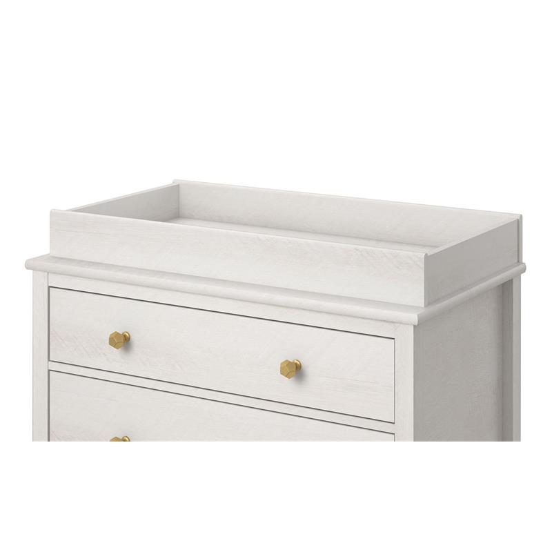 Little Seeds Modern Monarch Hill Poppy Wood Changing Table Topper in Off-White