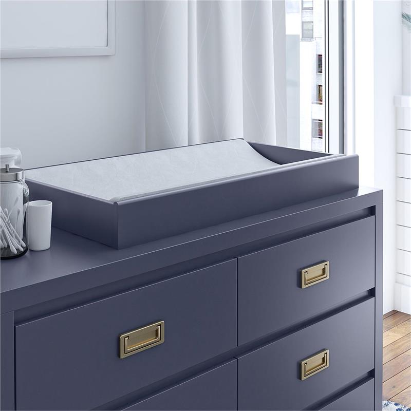 Little Seeds Transitional Monarch Hill Haven Navy Wood Changing Table Topper