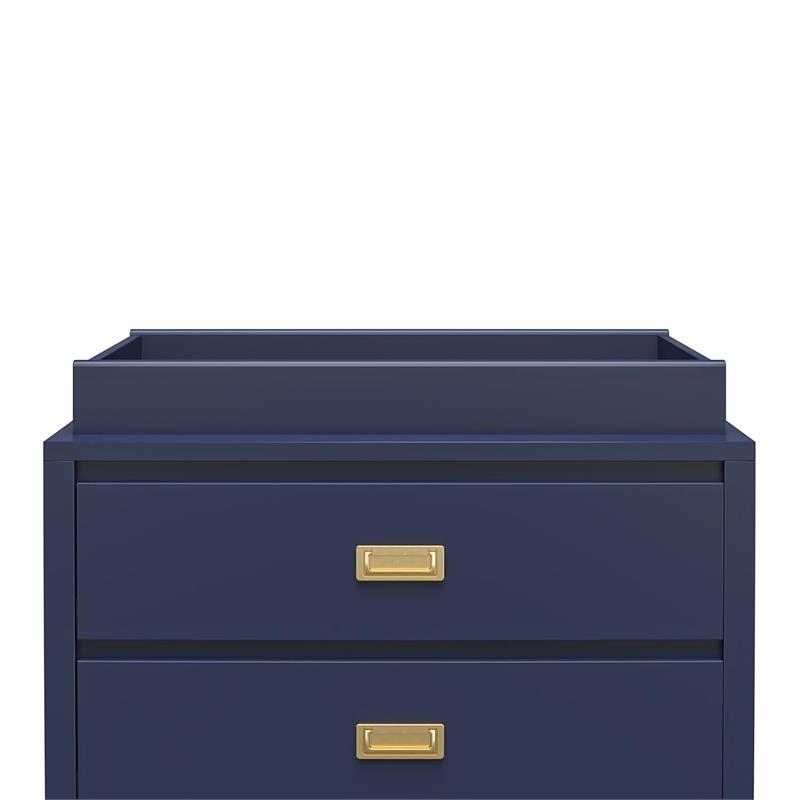 Little Seeds Transitional Monarch Hill Haven Navy Wood Changing Table Topper