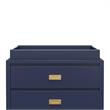 Little Seeds Transitional Monarch Hill Haven Navy Wood Changing Table Topper