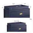Little Seeds Transitional Monarch Hill Haven Navy Wood Changing Table Topper