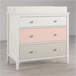 Little Seeds Monarch Hill Poppy Wood 3 Drawer Changing Table in Peach/White