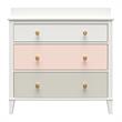 Little Seeds Monarch Hill Poppy Wood 3 Drawer Changing Table in Peach/White