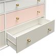 Little Seeds Monarch Hill Poppy Wood 6 Drawer Changing Table in Peach/White