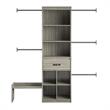 Little Seeds Grow with Me Grey Oak Adjustable Closet Organizer System