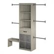 Little Seeds Grow with Me Grey Oak Adjustable Closet Organizer System