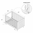 Little Seeds Aviary 3-in-1 Crib with Adjustable Mattress Height in White