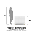 Little Seeds Aviary 3-Drawer Dresser with Gold Hardware in White