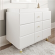 Little Seeds Aviary 3-Drawer Dresser with Gold Hardware in White