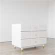 Little Seeds Aviary 3-Drawer Dresser with Gold Hardware in White