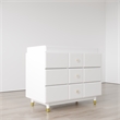 Little Seeds Aviary 3-Drawer Dresser with Gold Hardware in White