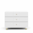 Little Seeds Aviary 3-Drawer Dresser with Gold Hardware in White