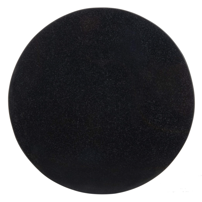 Maklaine Iron and Marble Accent Table in Gold and Black