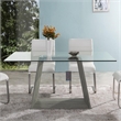 Maklaine Rectangular Contemporary Wood Dining Table in Brown