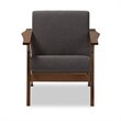 Maklaine Lounge Fabric Chair in Gray