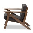 Maklaine Lounge Fabric Chair in Gray