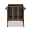 Maklaine Lounge Fabric Chair in Gray