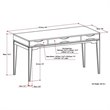 Maklaine Solid Wood Walnut Brown Computer Desk Rectangular 60