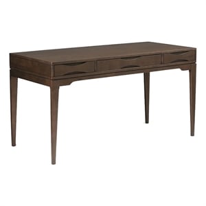Maklaine Solid Wood Walnut Brown Computer Desk Rectangular 60&quot x 26&quot x 31.5&quot Unassembled