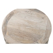 Maklaine Reclaimed Elm Smoke Gray End Table Square Intricate Carve Design 18