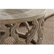 Maklaine Reclaimed Elm Smoke Gray End Table Square Intricate Carve Design 18