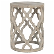 Maklaine Reclaimed Elm Smoke Gray End Table Square Intricate Carve Design 18