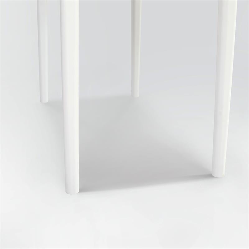 Maklaine Italian Marble White Console Table Rectangular Minimal Assembly 36