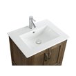 Maklaine Reclaimed Wood Walnut Single Sink Vanity Rectangular Soft Close Doors 24