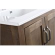 Maklaine Reclaimed Wood Walnut Single Sink Vanity Rectangular Soft Close Doors 24