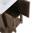Maklaine Reclaimed Wood Walnut Single Sink Vanity Rectangular Soft Close Doors 24