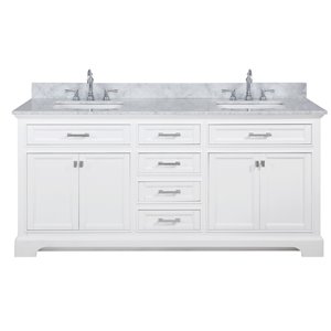 Maklaine 72&quot Double Vanity in White