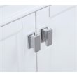 Maklaine Solid Birch Hardwood White Double Vanity Rectangular Soft Close Doors 84
