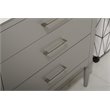 Maklaine Solid Hardwood Gray Vanity Rectangular Porcelain Sink 30