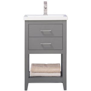 Maklaine 20&quot Single Sink Vanity in Gray