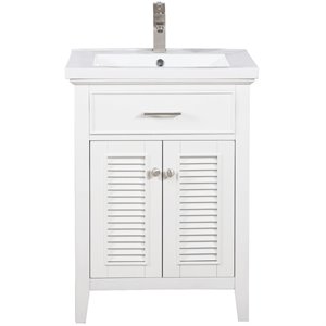 Maklaine 24&quot Single Sink Vanity in White