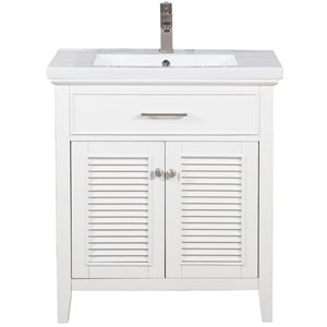 Maklaine 30&quot Single Sink Vanity in White