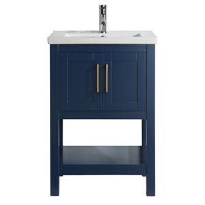 Maklaine 24&quot Single Sink Vanity in Blue