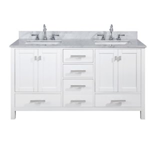 Maklaine 60&quot Double Vanity in White
