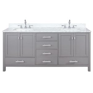 Maklaine 72&quot Double Vanity in Gray