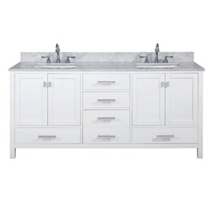 Maklaine 72&quot Double Vanity in White