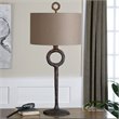 Maklaine Cast Iron Table Lamp in Beige