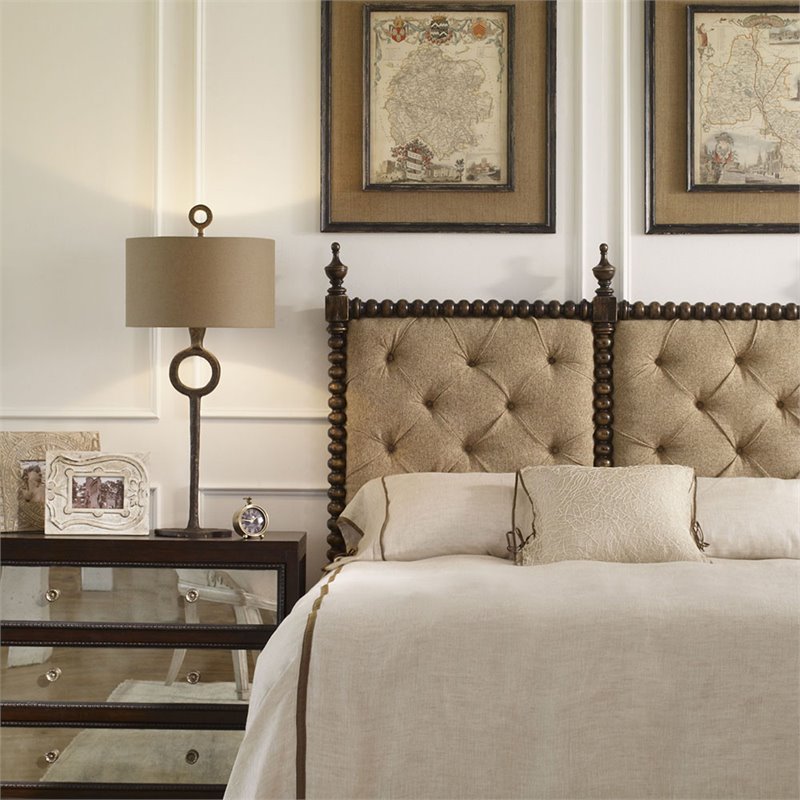 Maklaine Cast Iron Table Lamp in Beige